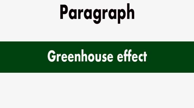 Greenhouse effect paragraph for ssc